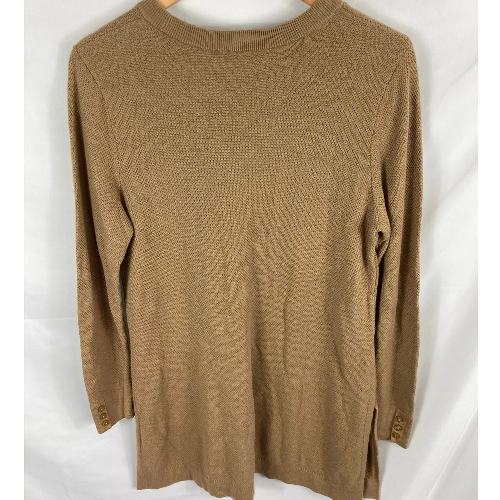 J Jill Light Brown Knit Tunic Sweater Size Small - Image 6