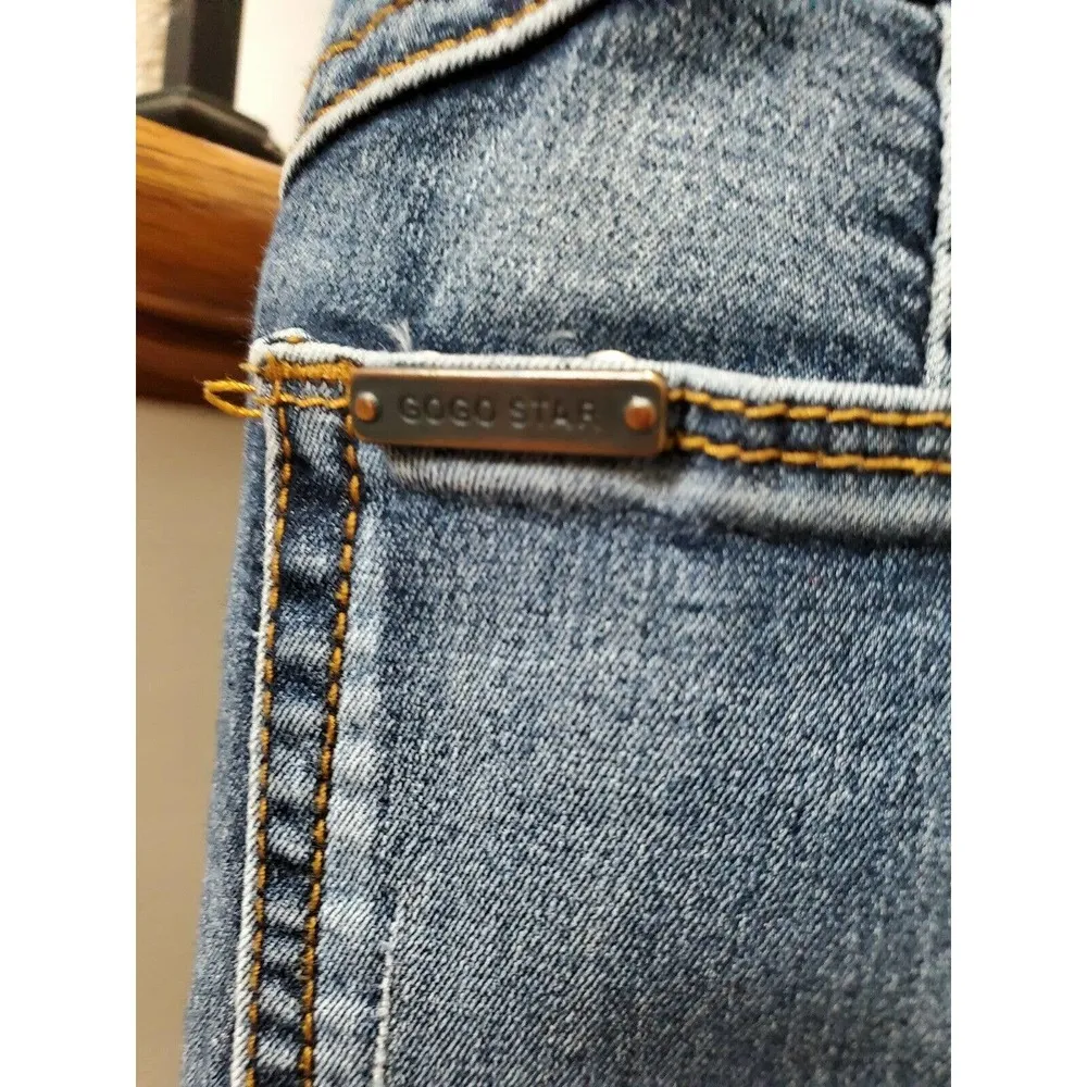 Gogo Stars Women Denim Blue Cotton Mid Rise Skinny Leg Casual Jeans Pant Size 13 - Image 8