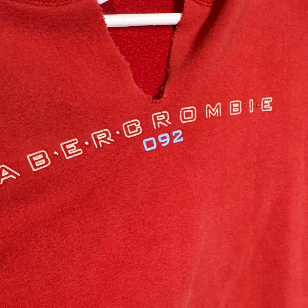 Vintage late 90s early Y2K Abercrombie & Fitch Vibrant Red Top - Image 3