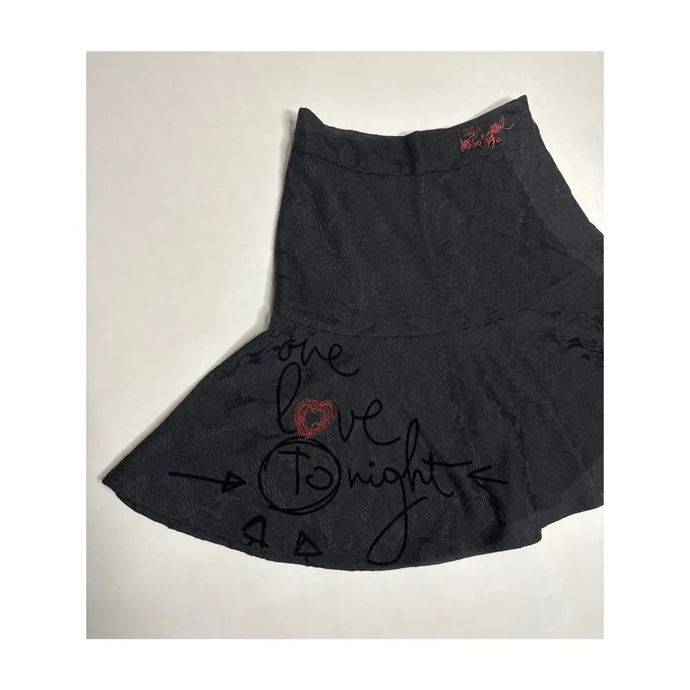Desigual Women's Harina Skirt black w red  size small - Image 7