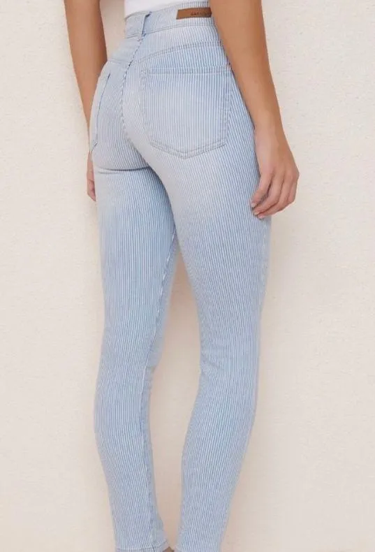 Striped High Rise Jeans - Image 2