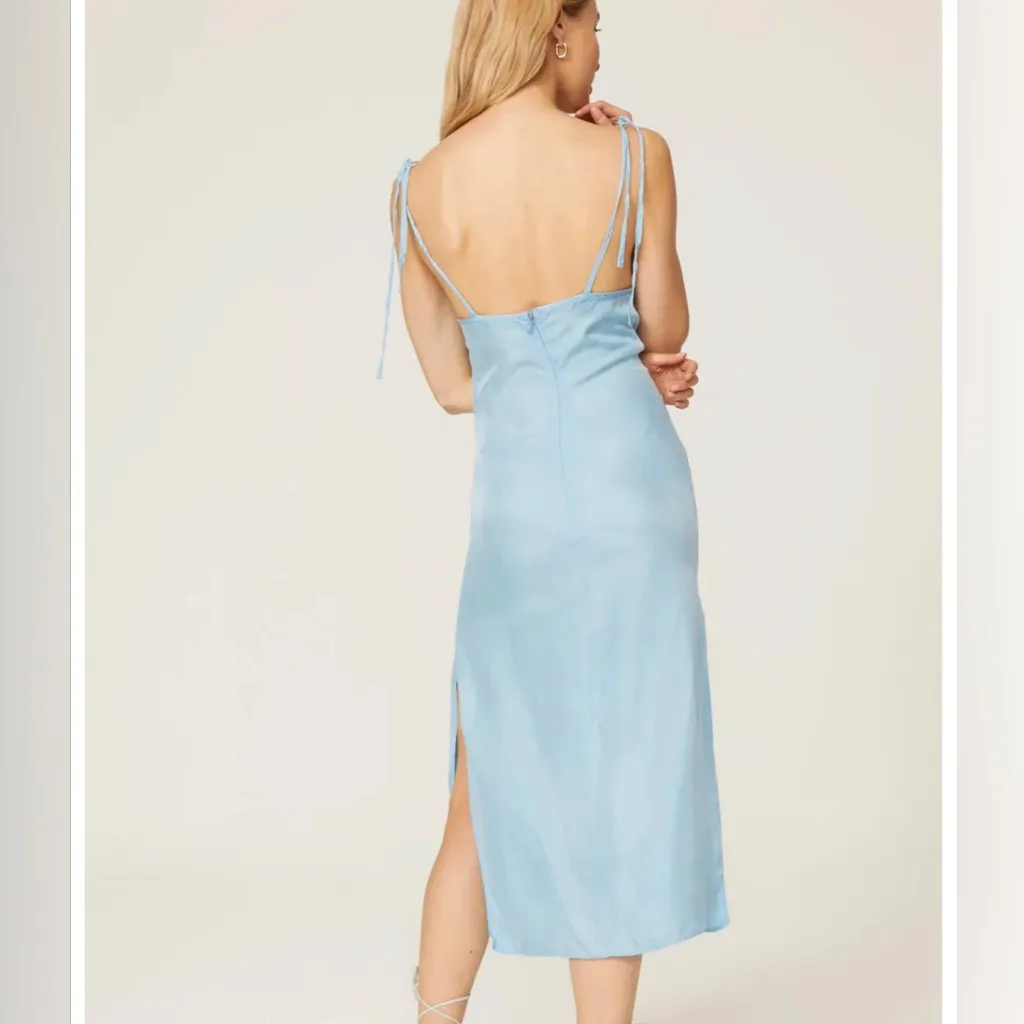 Corset Cami Sleep Dress Blue Size 6 - Image 4