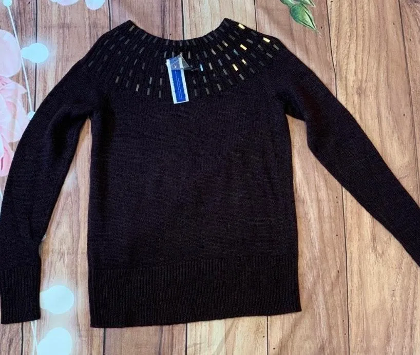Apt 9 Plum Embellished Sweater - Image 3