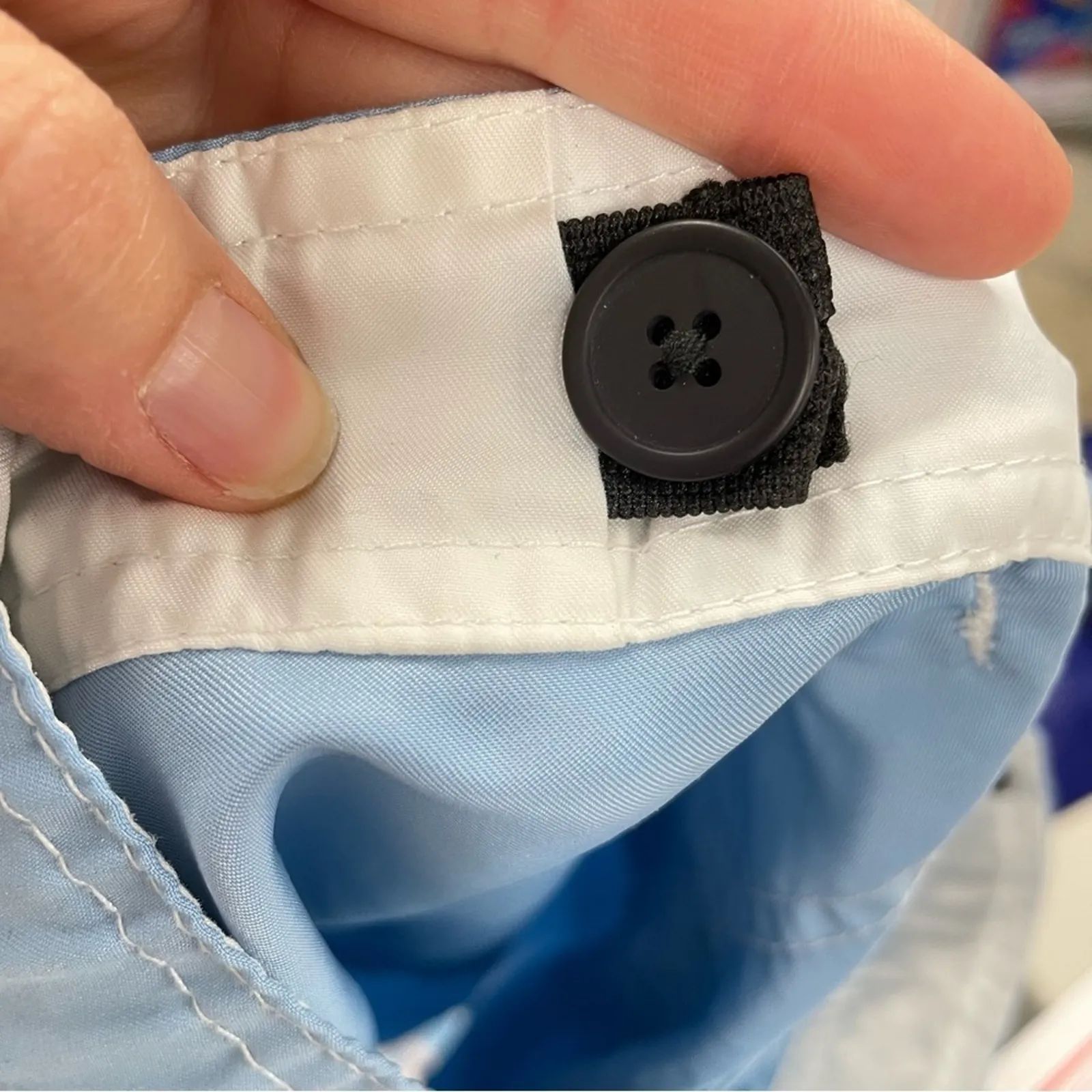 Prana Baby Blue Womens Wide Leg Cropped Hiking Pants XS Adjustable Waist Outdoor - Image 10