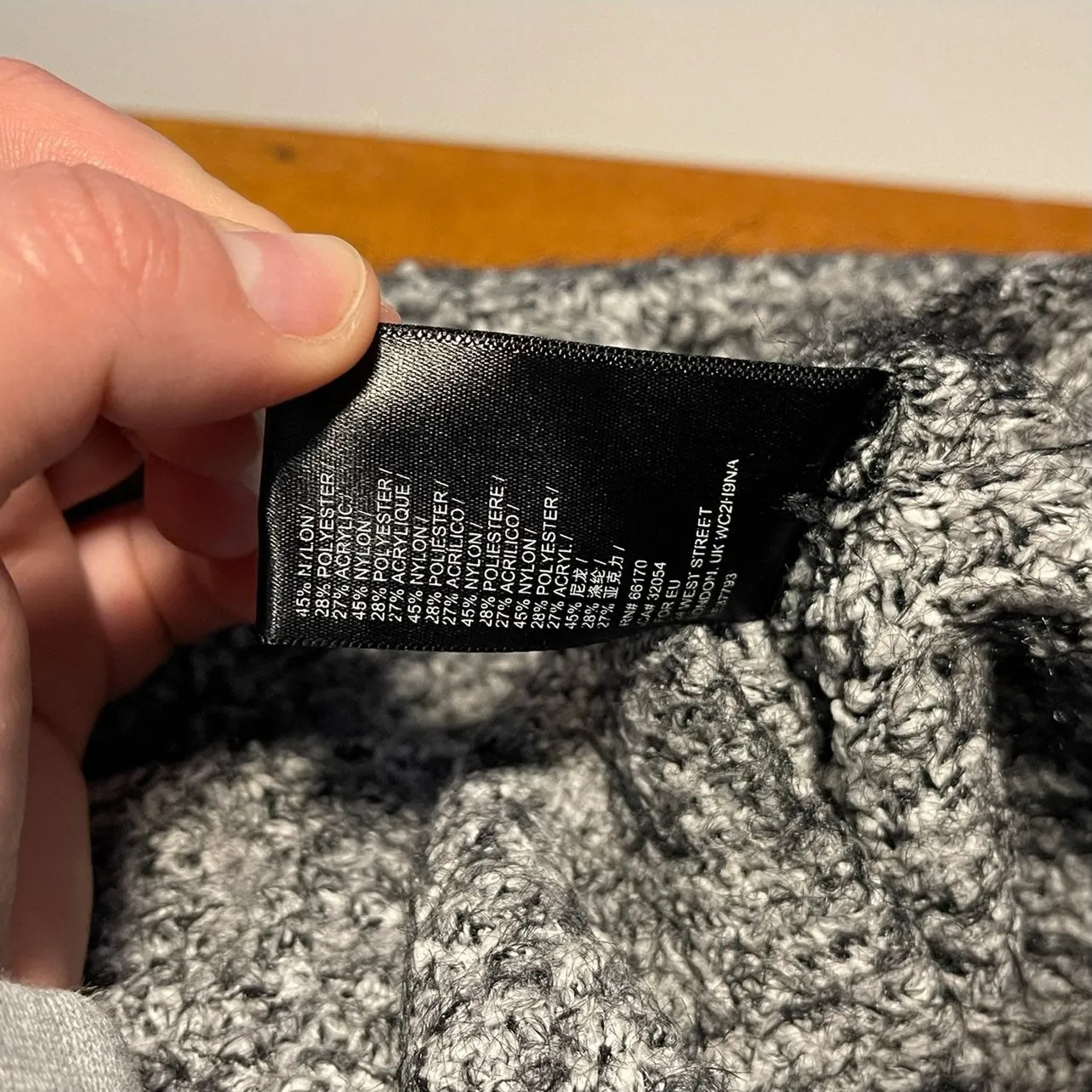 Urban Outfitters Woman's Charcoal Grey Thick Knit Cropped Hooded Sweater - Image 4