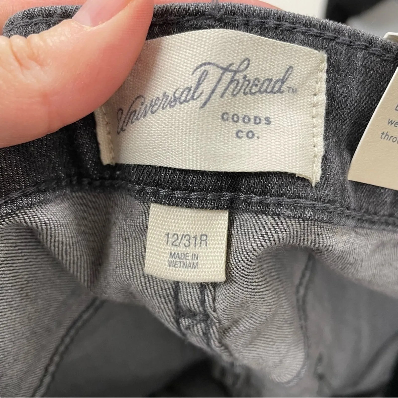 Universal Thread Grey High Rise Skinny Jeans Smooths & Sculpts Womens 12 Denim - Image 4