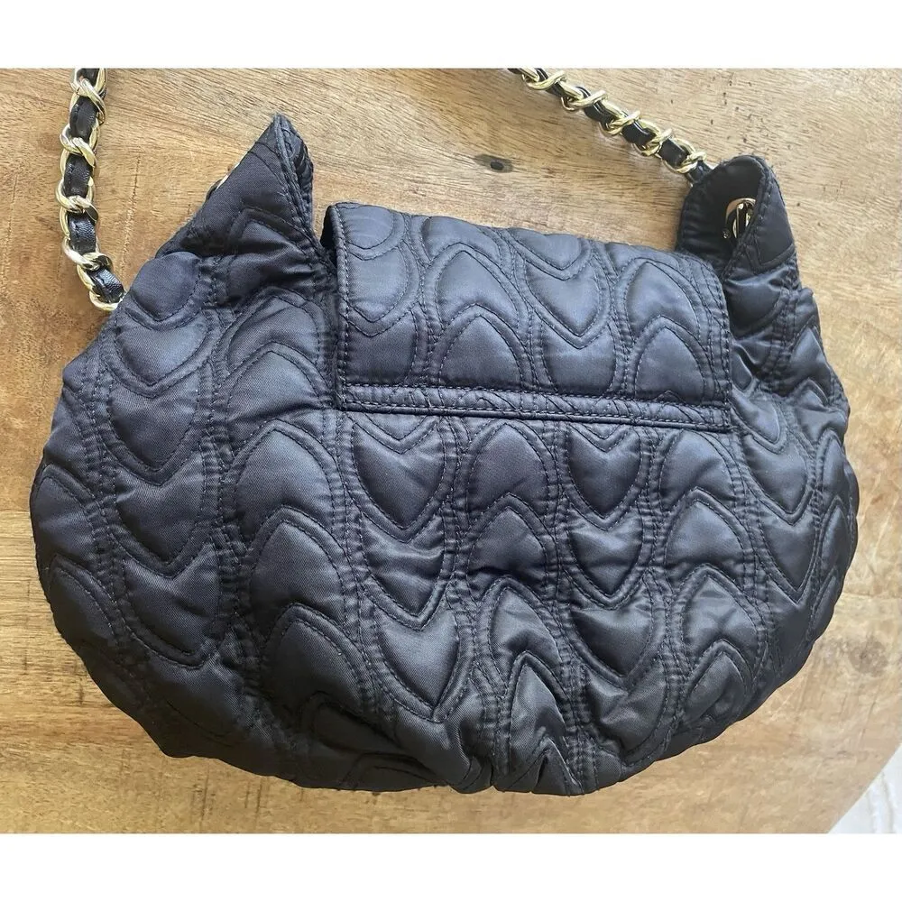 Koret Black Quilted Shoulder Bag Gold Chain Strap Medium Flap Handbag New Black - Image 5