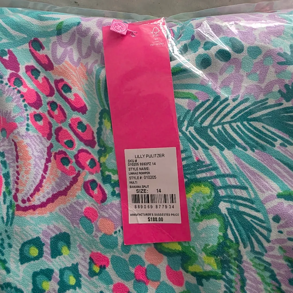 Lilly Pulitzer Linnae Banana Split Dress Romper 14 - Image 3