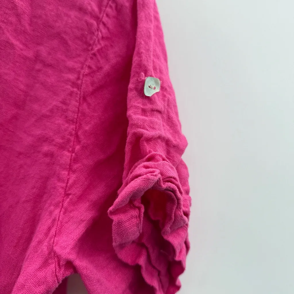 Aldo Marino Positano Linen Hot‎ Pink Button - Image 7