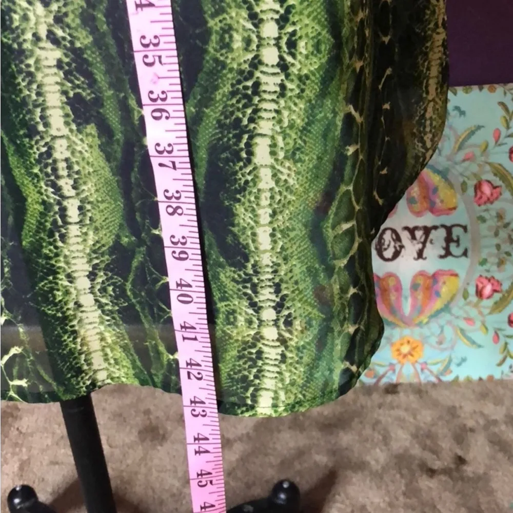 Jessica Simpson Pretoria Highlow Green Snake
Print Dress S - Image 5