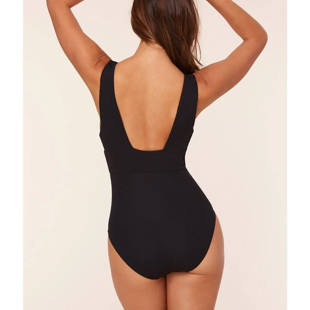 Andie Swim The Mykonos Ribbed One Piece in Black Small NWT - Image 8