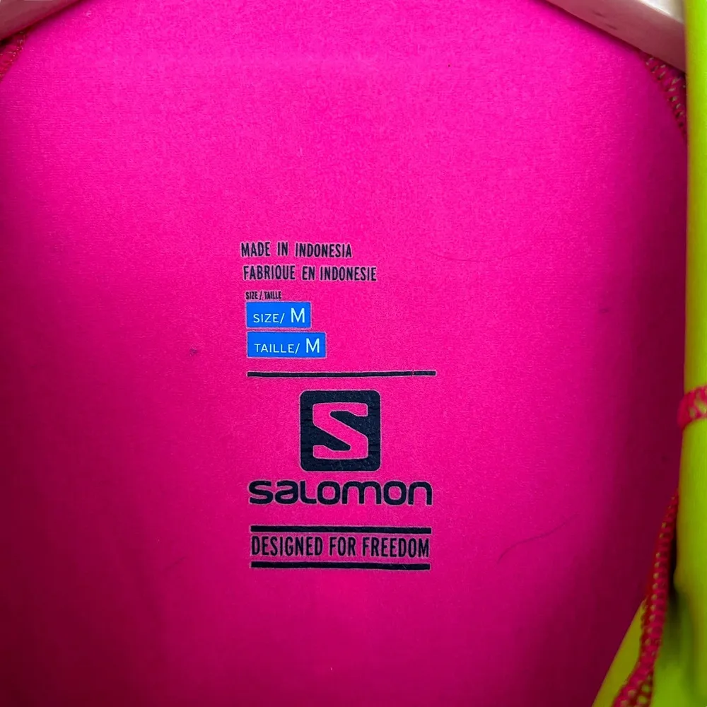 Salomon Pink Soft Shell Full Zip Jacket Sz M - Image 2