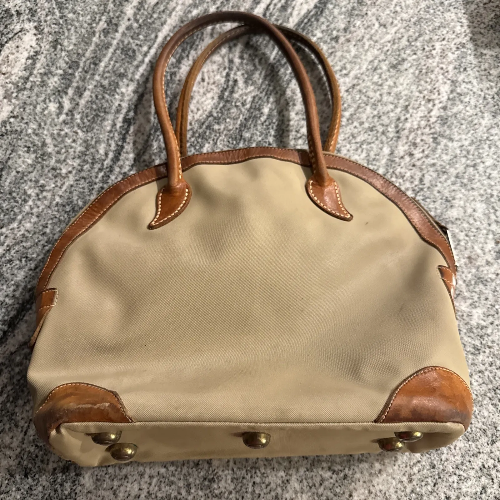 Vintage King Ranch Canvas Leather La Bolsa Bag STAMPED JJ Kingsville Texas - Image 2