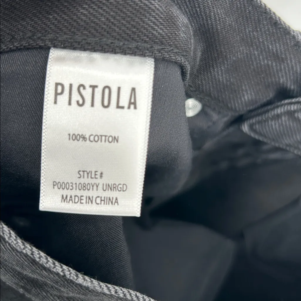 Pistola Alice Underground Black Denim Midi Skirt Size 28 Raw Hem - Image 8