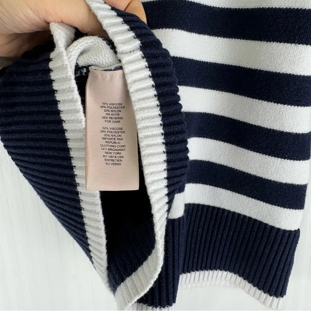 Philosophy Chunky Striped Crewneck Sweater Women’s Size Small Nautical Coastal - Image 5