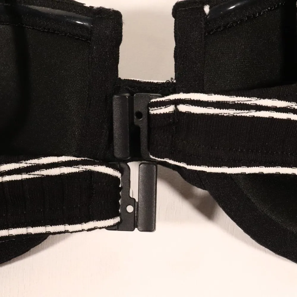 NWT Seafolly X Revolve Inka Stripe Bustier Bra in Black Stripe - Image 10