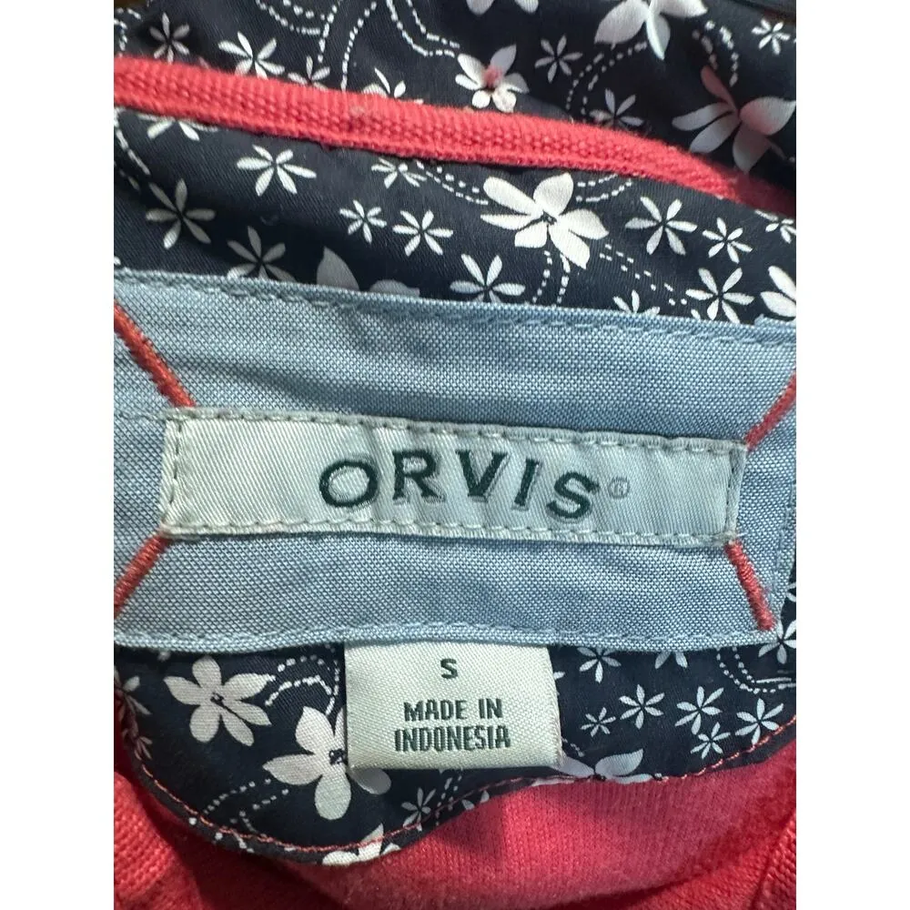 Orvis Sandy Point Pullover 1/4 Zip Coral Pink - Image 3