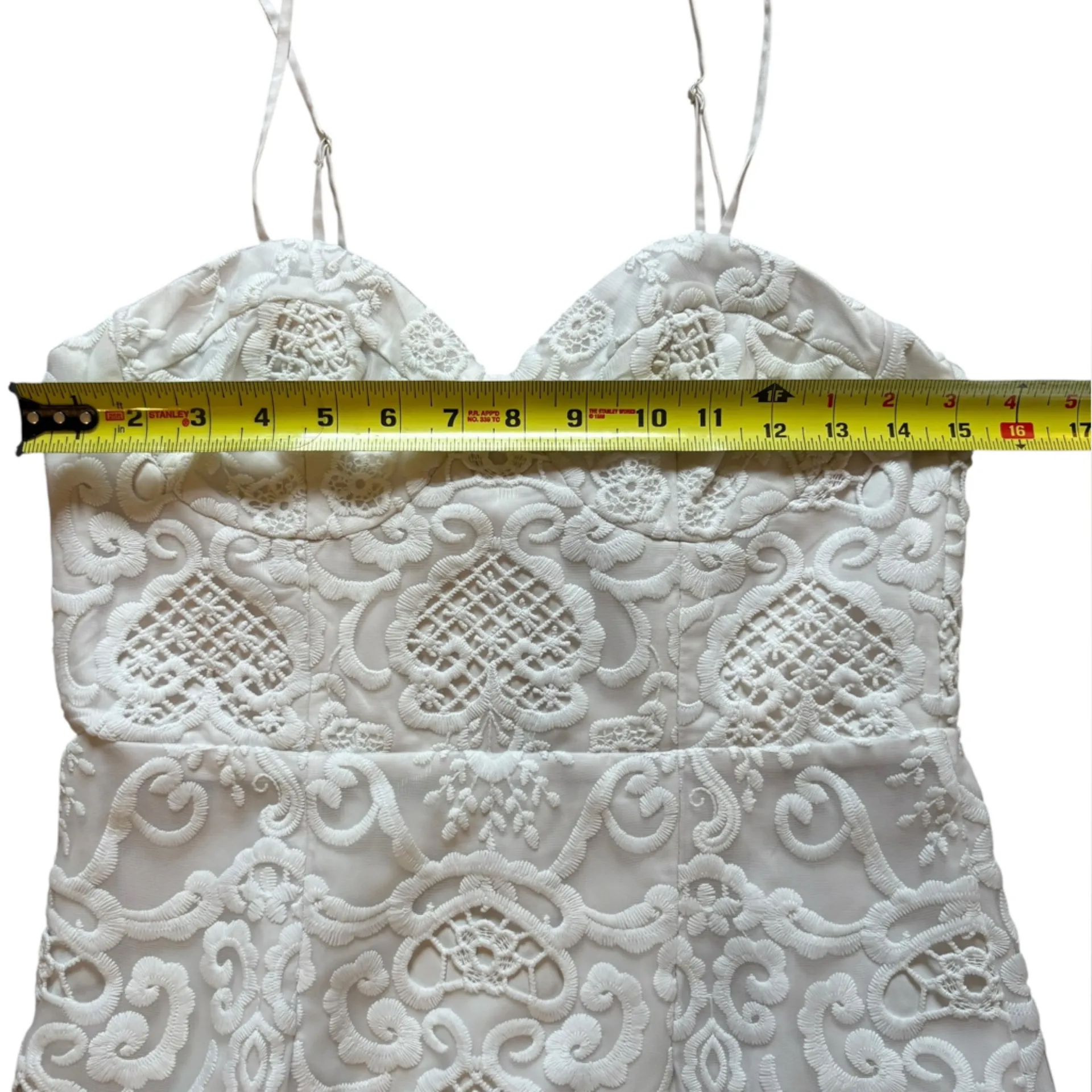 Revolve Bardot Lilya Dress White Ivory Lace Mini Dress Womens Size 8 Medium - Image 13