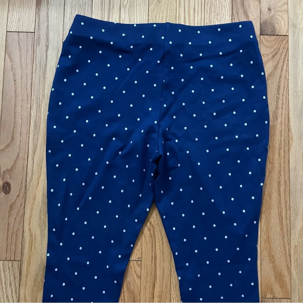 Chico’s Ponte Foil Blue Polka Dot Full Length Leggings Woman’s Size 0P - Image 8