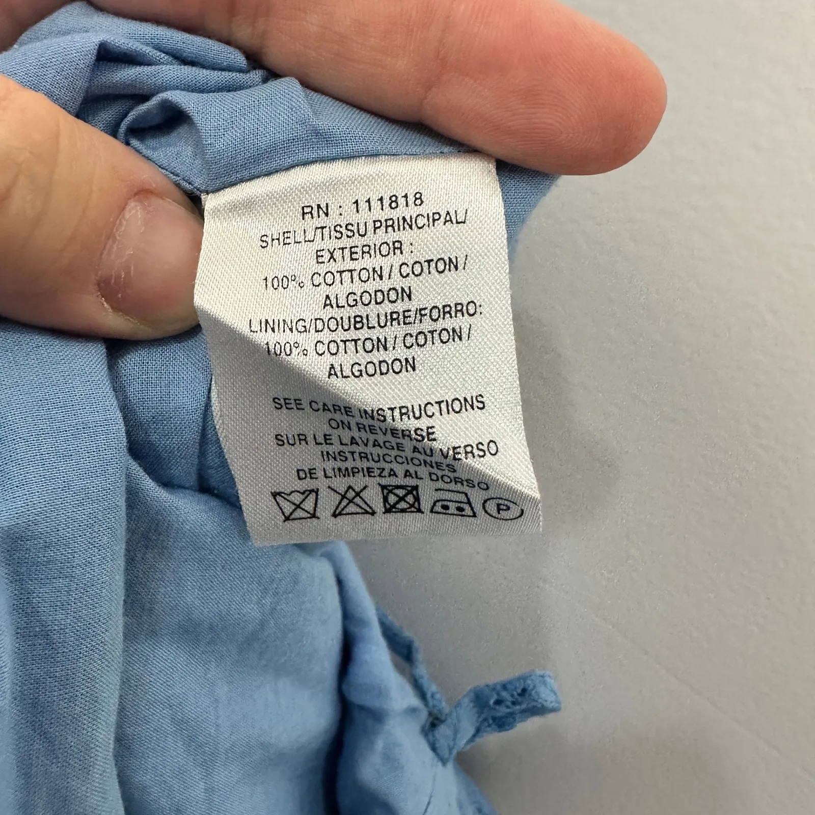 Michael Kors Eyelet Slip Dress 6 Powder Blue Cottagecore Coquette Romantic - Image 4