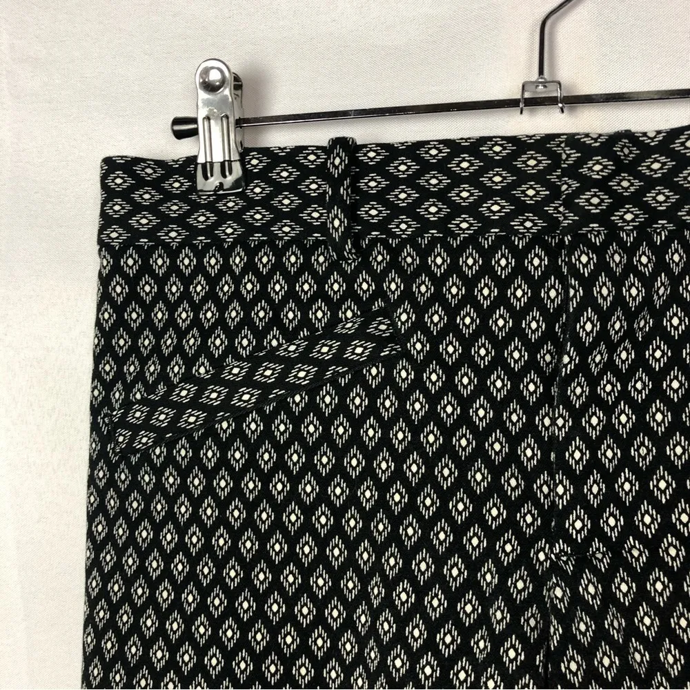 Gap Petite Black White Diamond Printed Ankle Crop Dress Pants 6P - Image 4