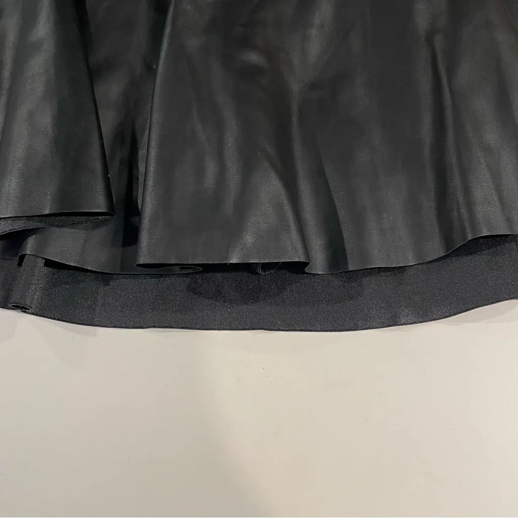 Entro Faux Leather Pleated Mini Skort Size M Side Zip Preppy Biker Skater Y2K - Image 6