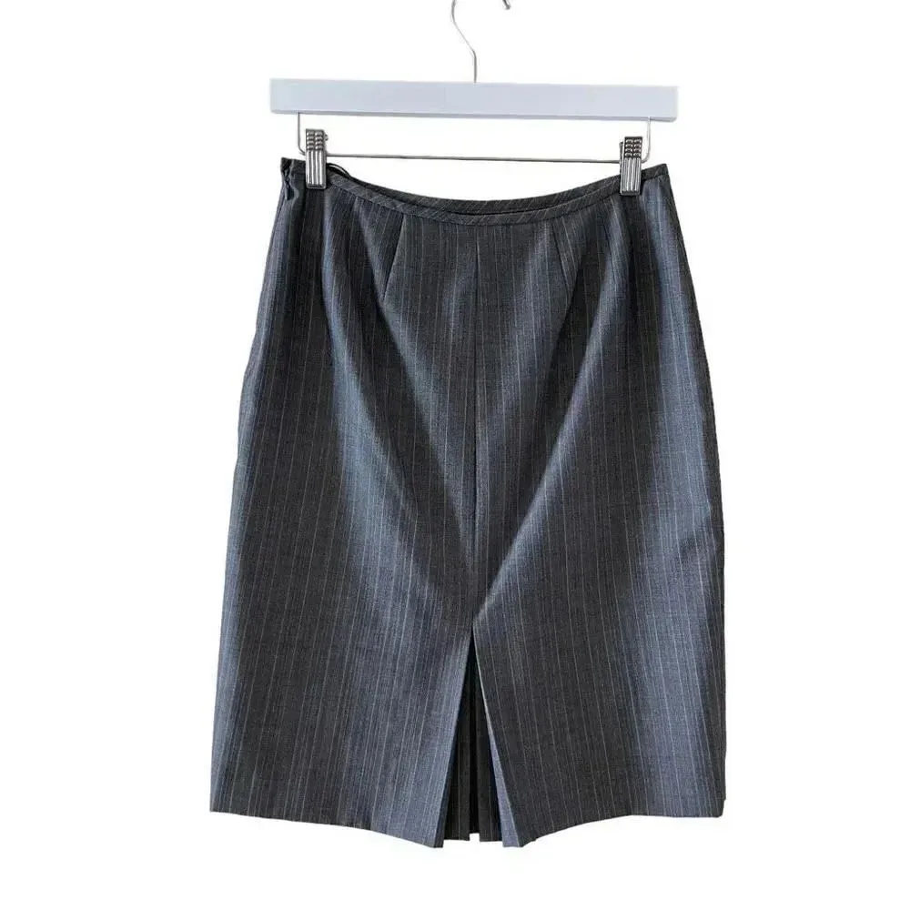 Anne Klein Gray Striped Lined Professional Career Tailored Blazer SZ 2P #1608 - Image 12