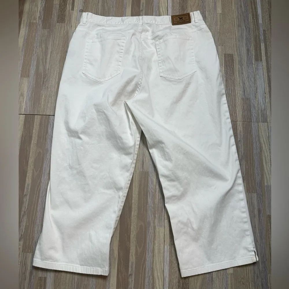 Lauren Ralph Lauren White Denim Classic Straight Cropped Capris Jeans, Size 12 - Image 9