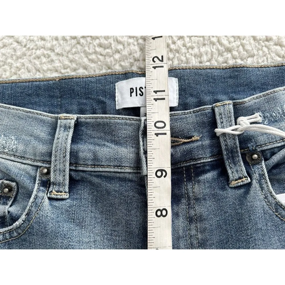 Pistola Aline High-Rise Skinny Crop Raw Hem Jeans in Marmont Blue Size 27 - Image 12