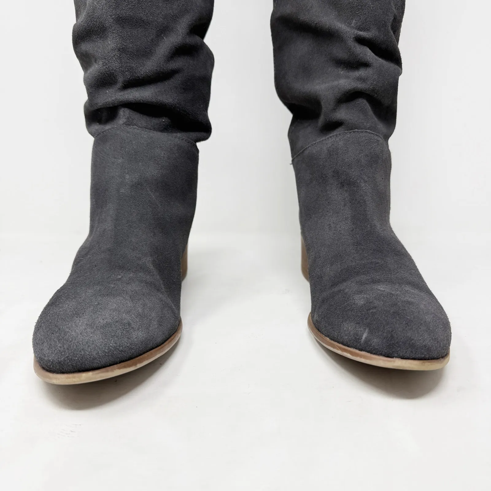 [Steve Madden] Gray Pondrosa Suede Leather Tall Knee High Slouchy Boots Size 9 - Image 4