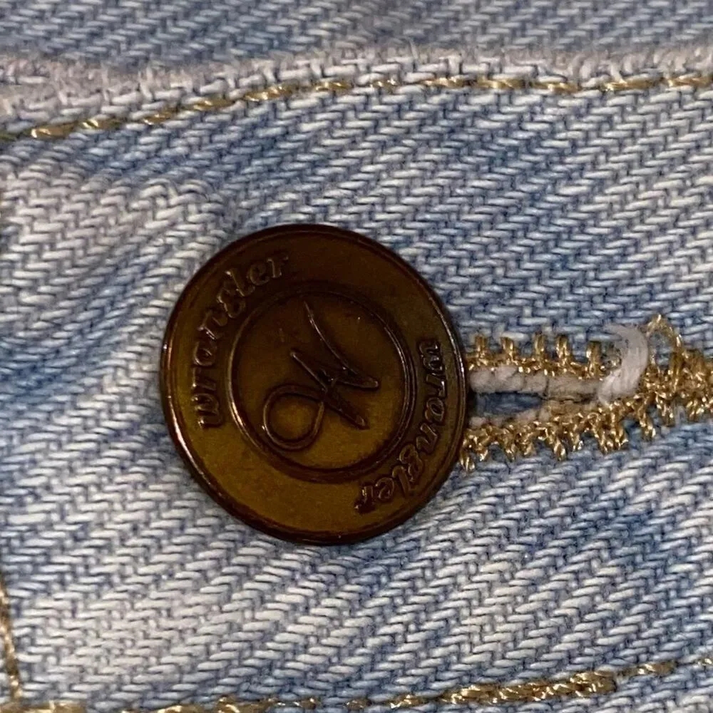 Wrangler Vintage Thrashed White Washed Denim Jeans - Image 3