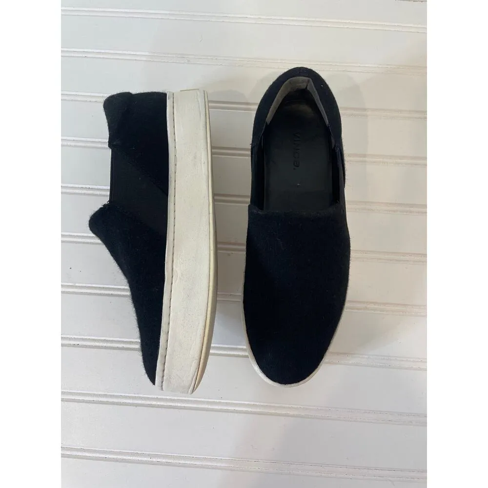 Vince. Warren Black Suede Sneaker Pull on Womens Size 8.5 - Image 3