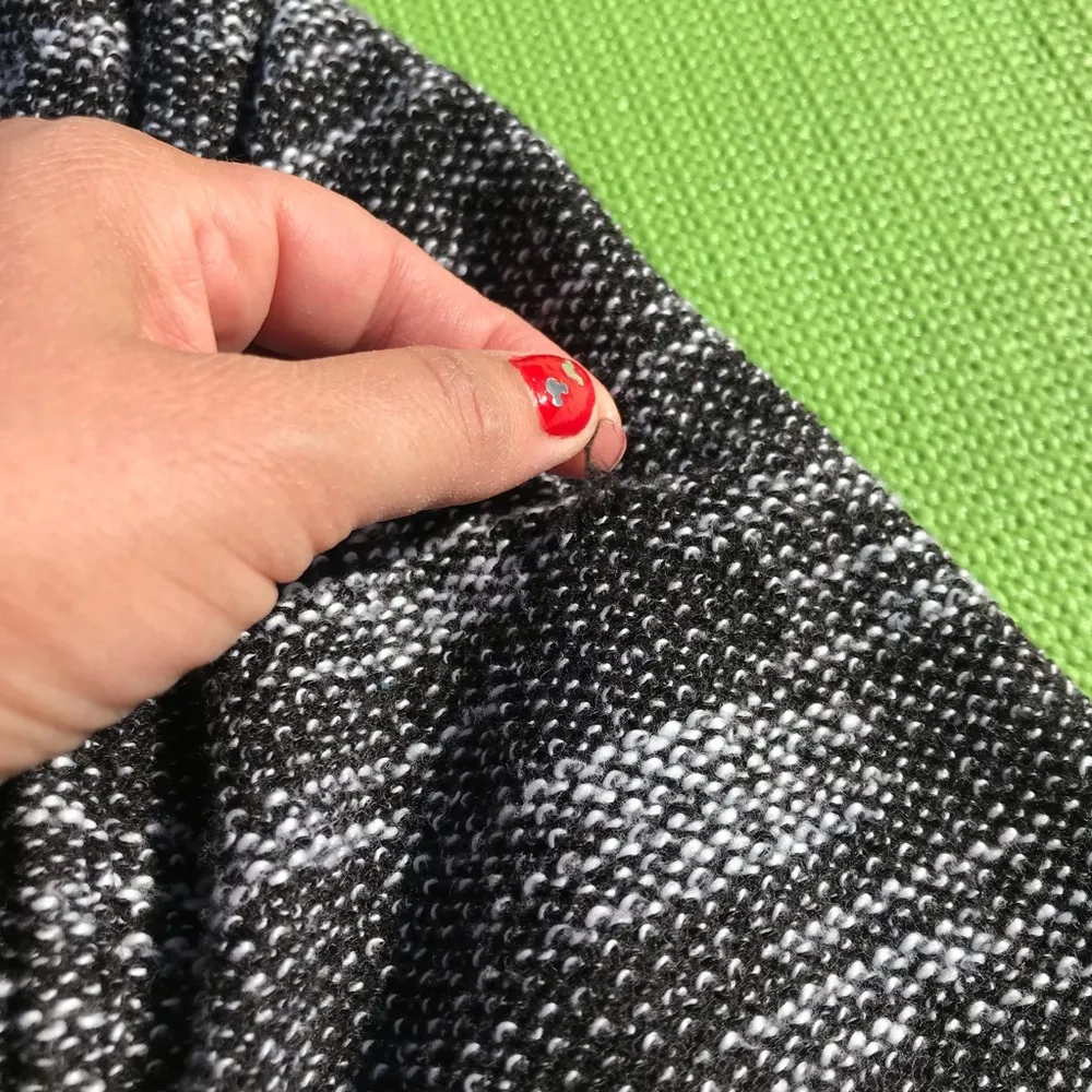 Free People Holly Go Lightly mini skirt S pockets knit Black & white marbled - Image 9