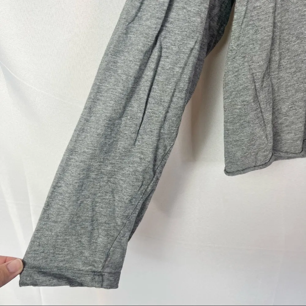 Aerie Light Gray Mock Neck Long Sleeve Cropped T-Shirt S - Image 5