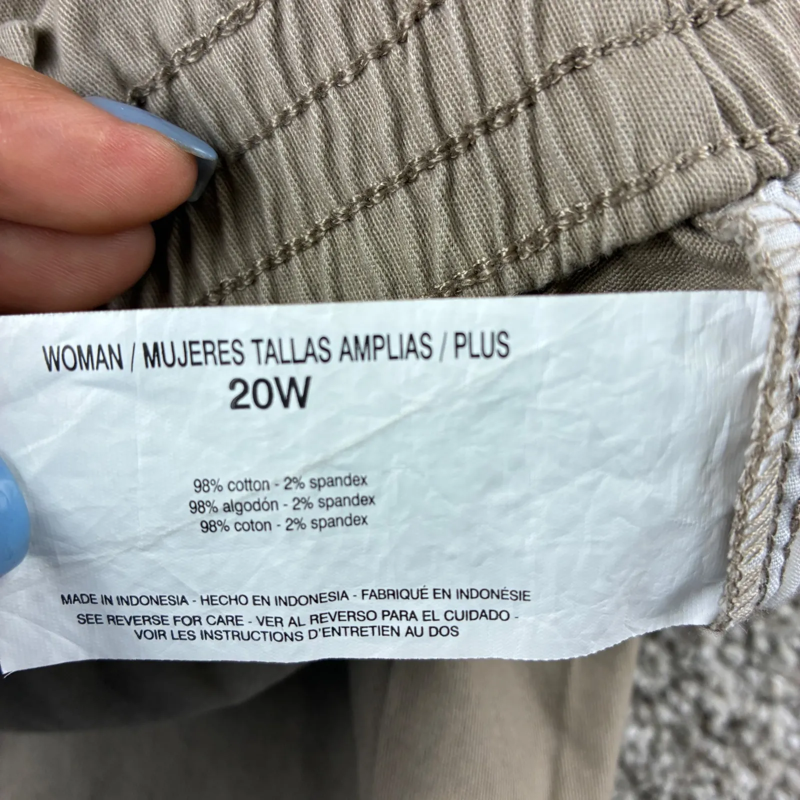 Gloria Vanderbilt Women's Plus Size‎ 20W Chino Shorts Drawstring Waist Casual - Image 4