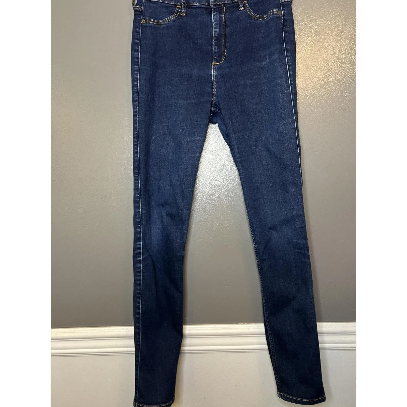 Abercrombie & Fitch Jeans Womens 6 28 Dark Wash Skinny Mid Rise Stretch Denim - Image 2