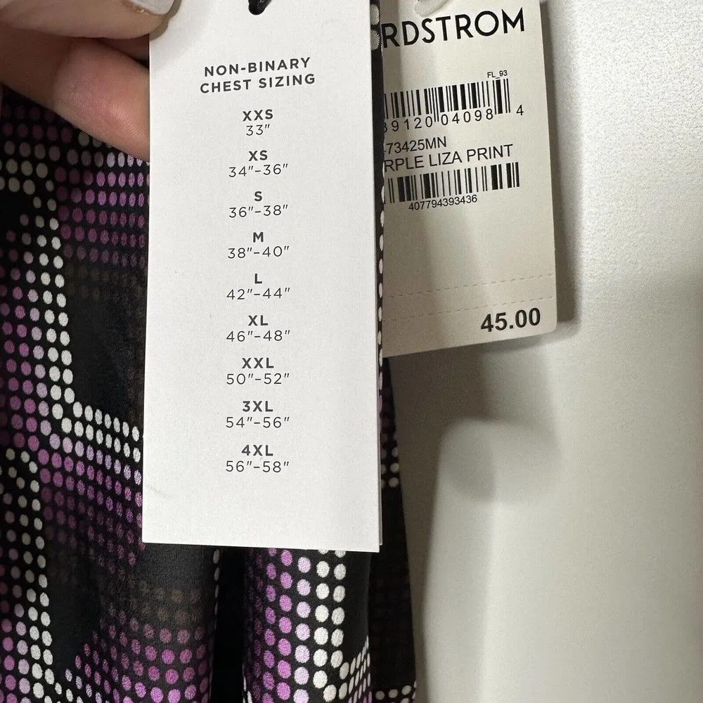 NWT Bp Be Proud Liza Print Cowl Neck Satin Dress Women's Purple Size X Large - Image 6