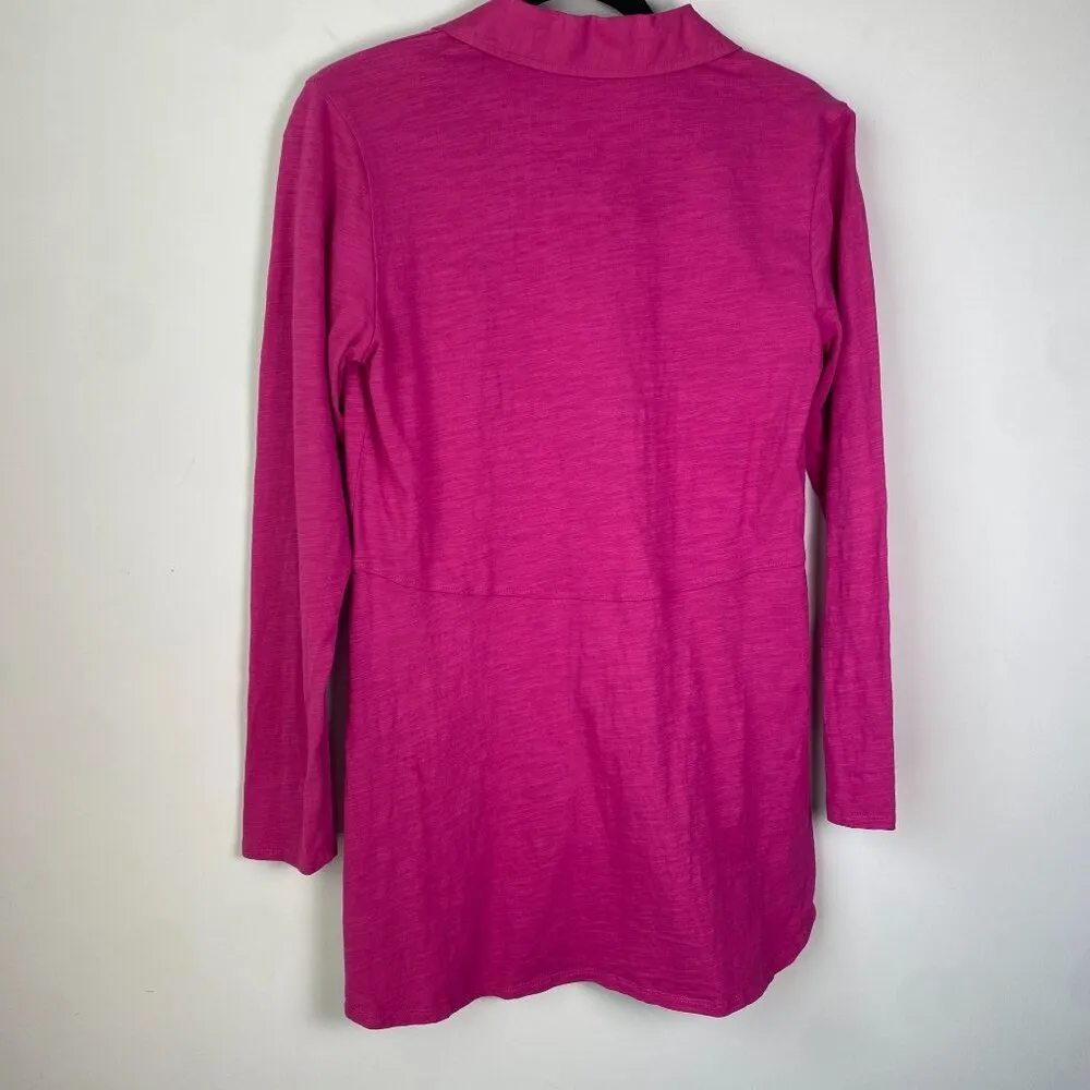 Soft Surroundings Tunic Pamplona 100% Cotton Heather Fuchsia Pink Size XS - Image 5