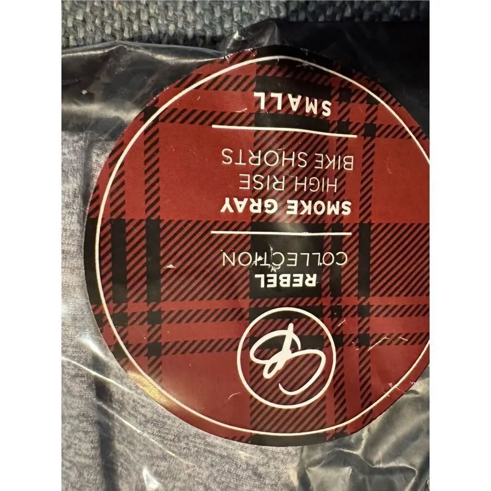 Celestial Bodiez NWT Rebel Collection High Rise Biker Shorts in Smoke Gray Size - Image 2