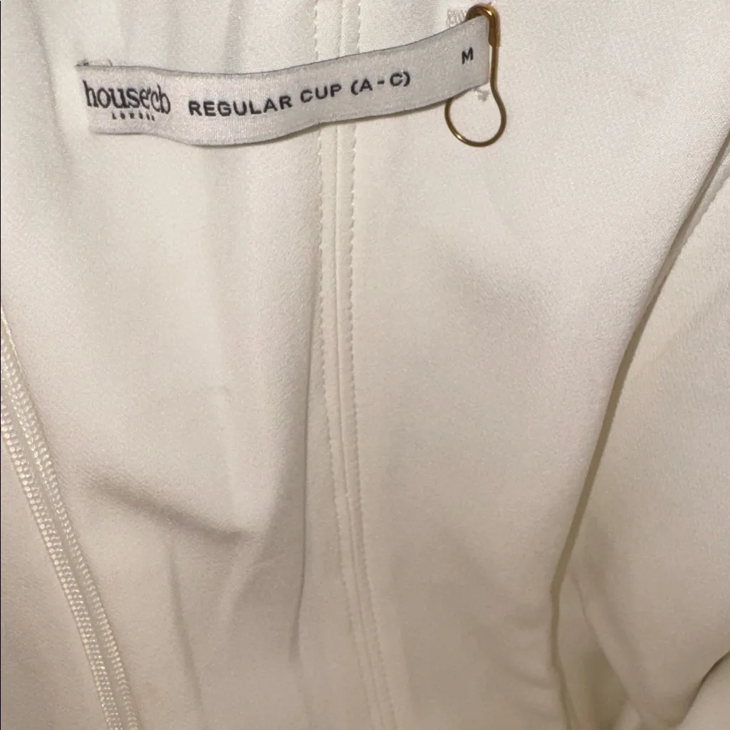 NWOT HOUSE OF CB Persephone Ivory Strapless Corset maxi Dress sz M regular cup - Image 9