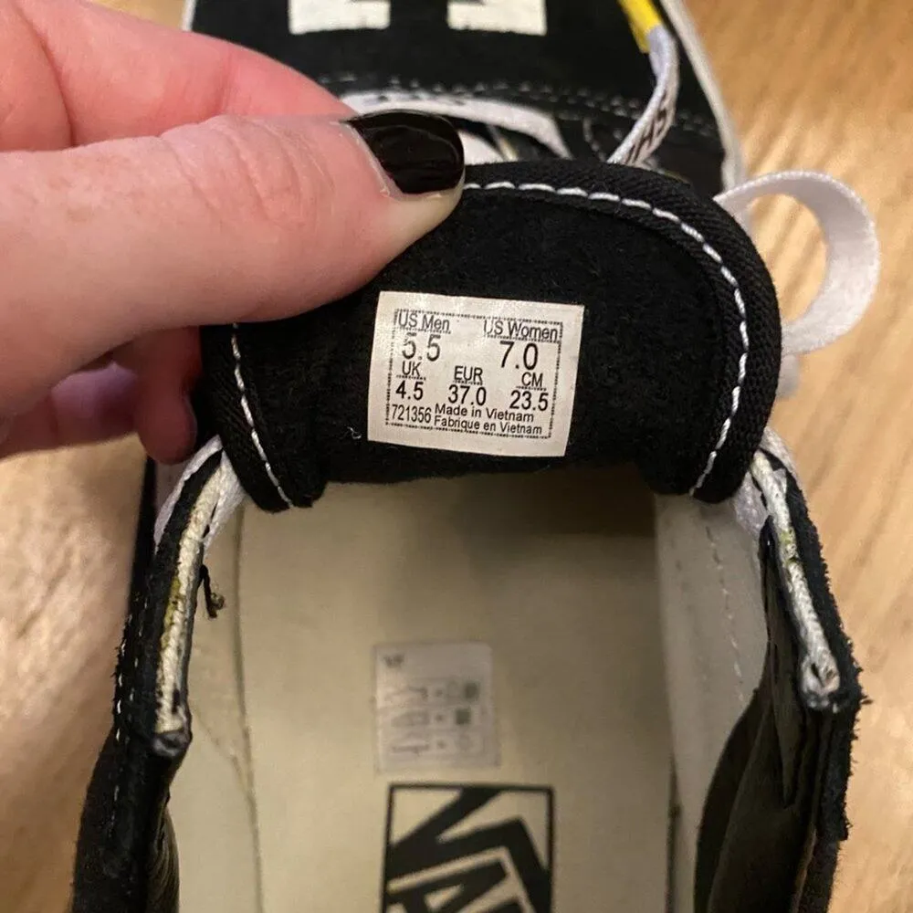 VANS x Off White Sneakers in Black and White Size 7 - Image 6