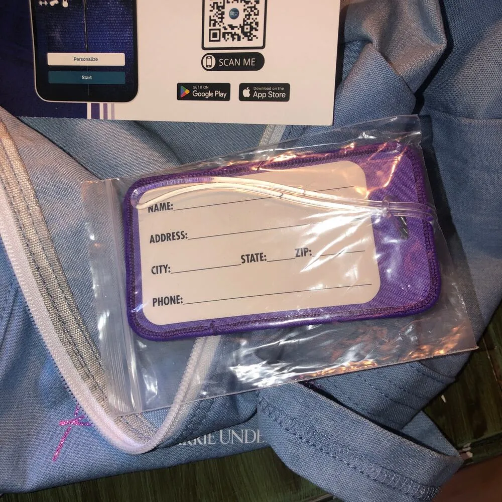 Carrie Underwood NWOT Denim & Rhinestones Tour VIP Bag With Luggage Tag Blue - Image 6