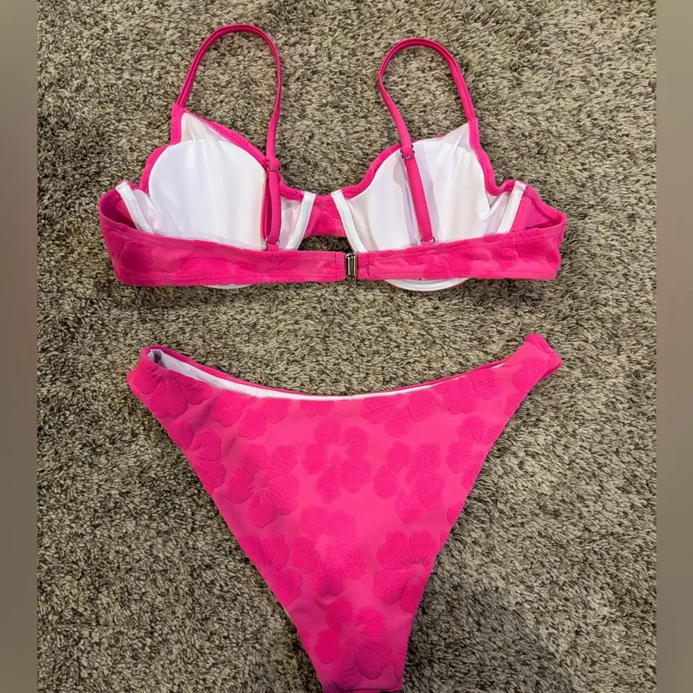 SHEIN Swim Mod Floral Print Underwire Bikini Swimsuit - Image 3