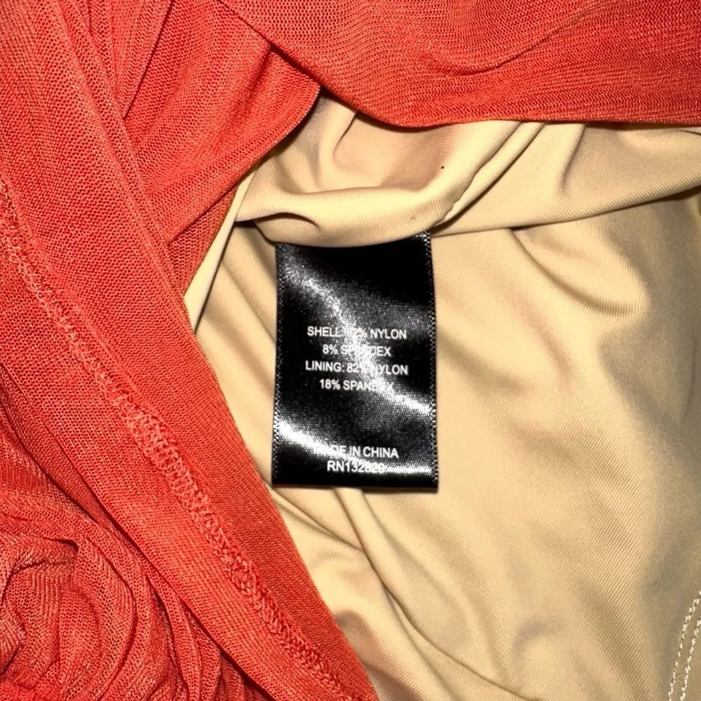 Revolve x Michael Costello Honor Orange Ruched One Shoulder Bodycon Mini Dress M - Image 6