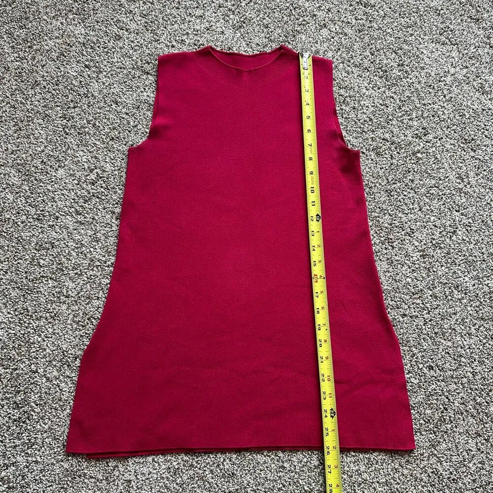 MM. Lafleur berry pink sleeveless mock-neck knit top size XS - Image 9