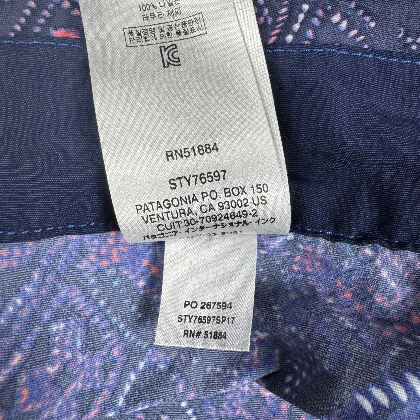 Patagonia‎ Wavefarer Swim Shorts Women’s Size 6 Blue Boho Print Boardshorts - Image 9