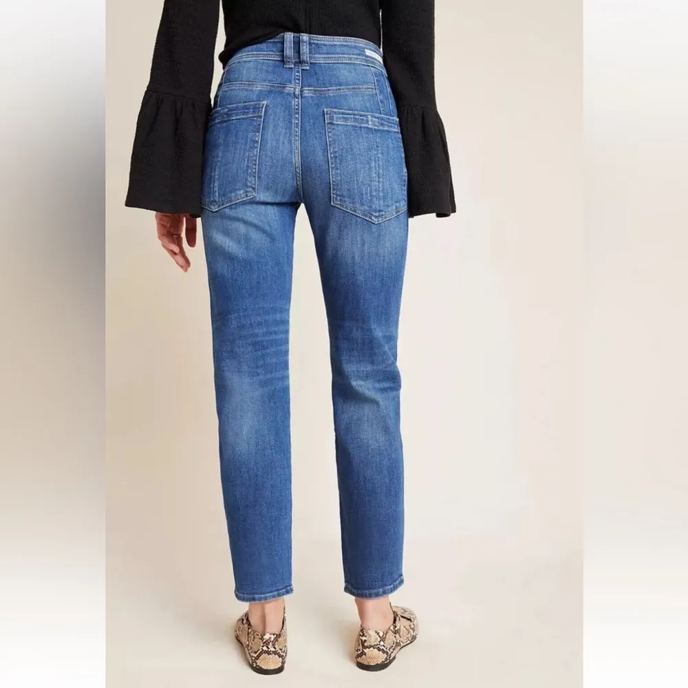 Anthropologie Pilcro Ultra High-Rise Seamed Straight Jeans Stretch Denim Size 26 - Image 2