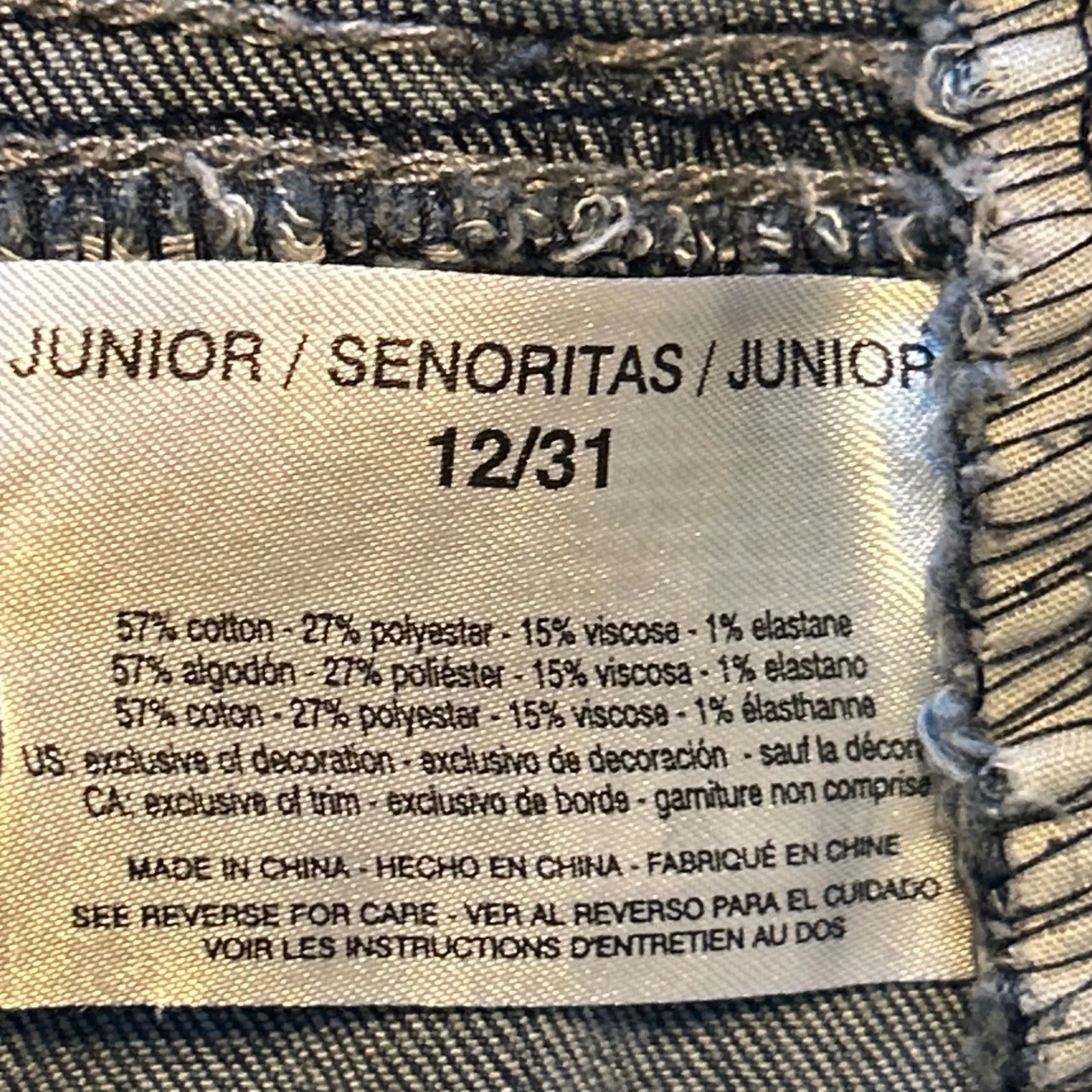 Jessica Simpson High Rise Skinny Ankle Jeans Medium Wash Size 12 31 - Image 5