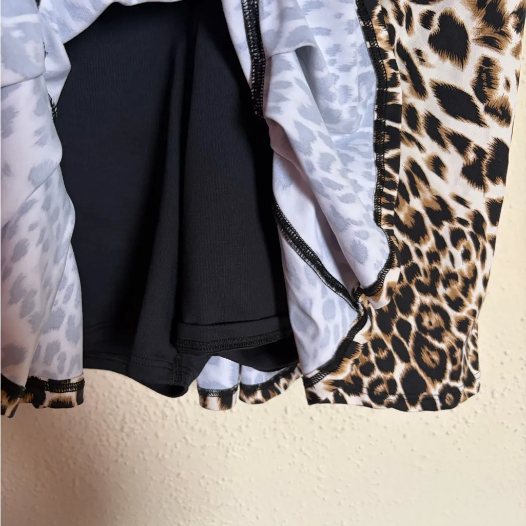 Dona Jo Animal Print Skort Brown Size XS - Image 3