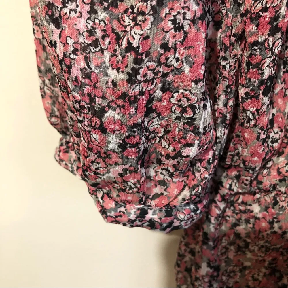 Liz Claiborne Sheer Floral Print Blouse - Image 6